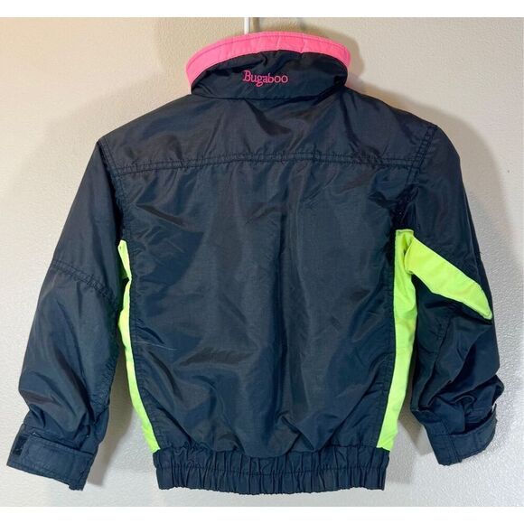 Vintage Columbia Bugaboo Retro 90’s Neon & Black Ski/Snow Kid’s Winter Jacket S - Picture 3 of 9